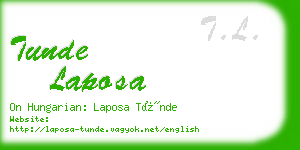 tunde laposa business card